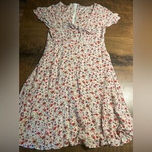 Vintage 90s Xhilaration Ditsy Floral Midi Dress